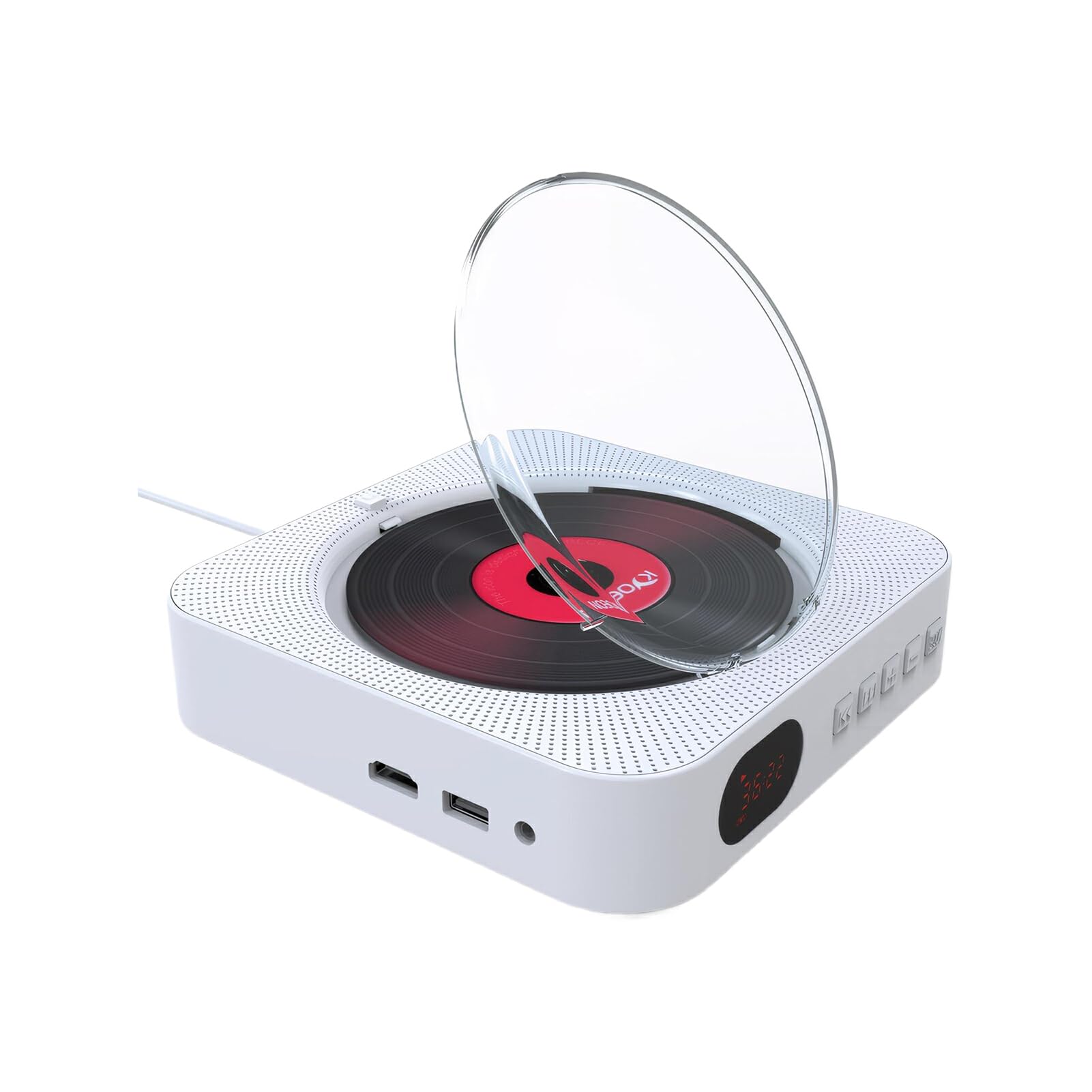 Lecteur CD Externe avec Lecture Disque U pour Soirée Musique Rétro à la Maison