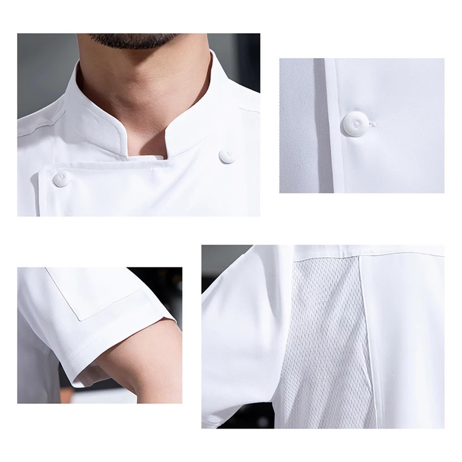 Divisa da cuoco Giacca da cuoco for uomo, panetteria, caffetteria, servizio di ristorazione, uniforme sul posto lavoro, camicia cucina, for donna, abbigliamento per chef