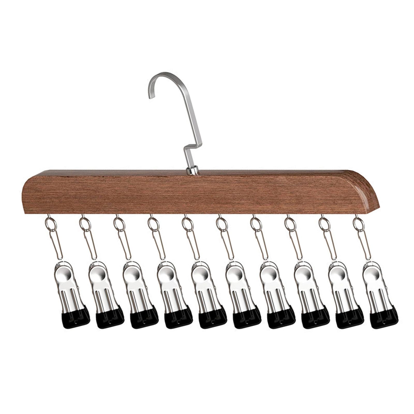 Hrtyvhin A Wooden Hanger For Hats Clothing Vertical Storage Space Saving Organizers With Stainless Steel Construction Space Saving Clip