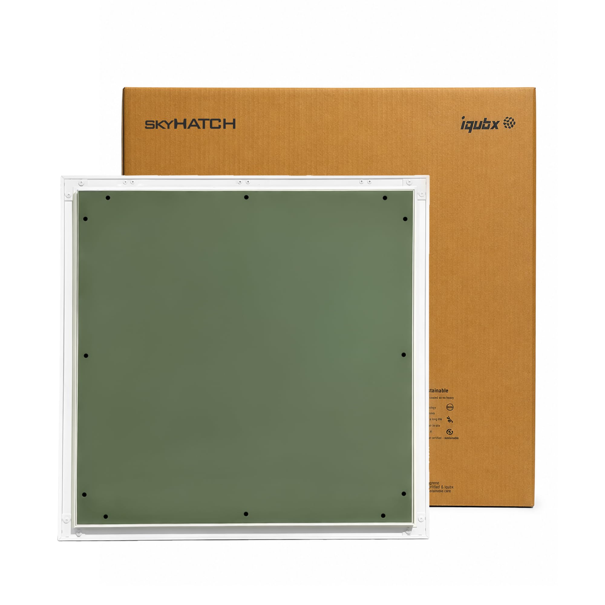 Skyhatch PLANEA Ceiling Trap Door 600x600 mm (CTD26) | Aluminium Frame Access Panel | Push Lock | MR Board Infill | | False Ceiling Access Hatch | IQUBX Products | Pack of 1-picture-13