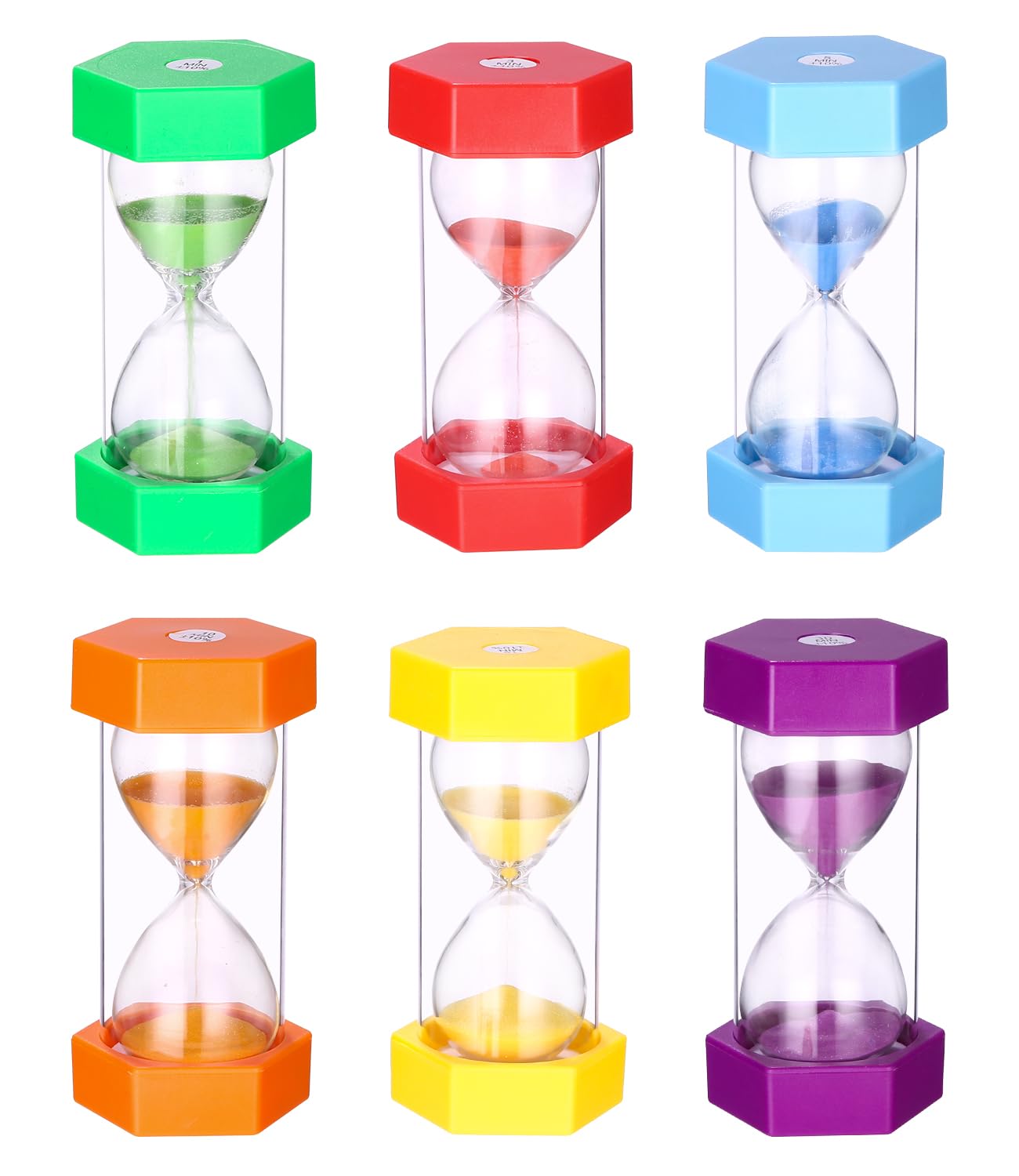 EQLEF 16cm Clessidra, 30 Minuti Clessidra Bambini Timer di Sabbia Clessidra Orologio Timer per Classe Cucina Giochi Ufficio Decorazione (Nero, 30