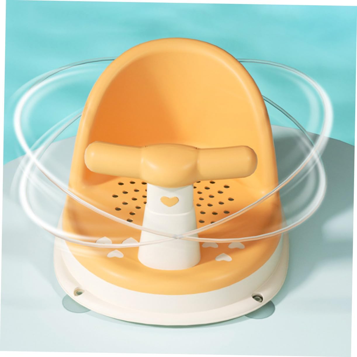 TOYANDONA Ergonomic Bath Seat Anti-Slip Shower Chair Comfortable Sitting Support for Bathing Playing and Feeding Compact Lightweight Design for Secure Bath Essentials