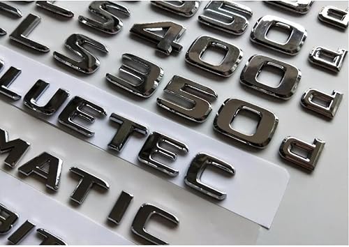 Miniatura 3 de Emblemas cromados planos para CLA180d CLS350d GLA220d GLC220d GLC250d GLE350d GLE250d GLS350d AMG 4MATIC CDI BLUETEC (cromo, GLA 220d)