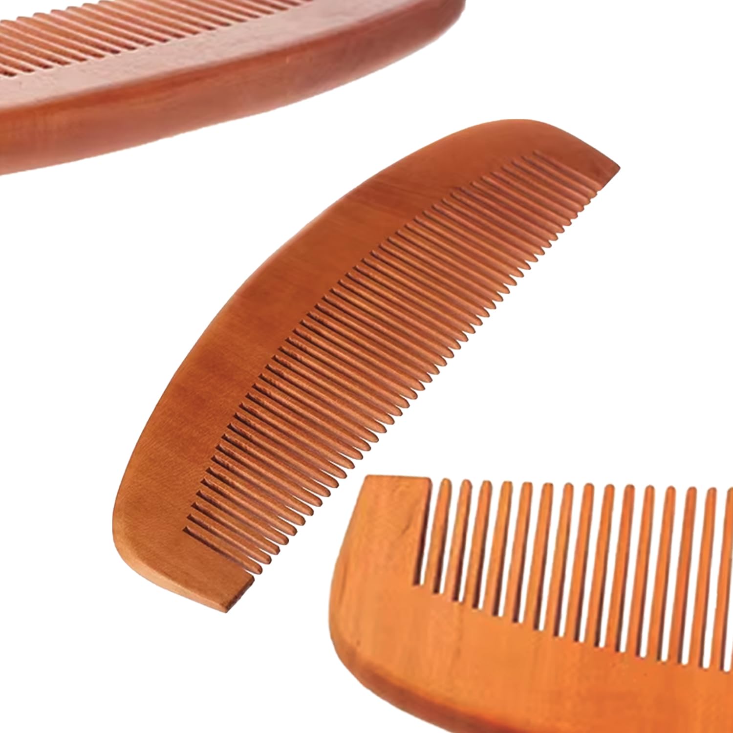 TEMPERIA (1 pcs) Kachi Neem Wooden Comb for Women & Men Hair - Wide Tooth Comb for Tangle Free Curls, Healthy Scalp, Hair Growth, Hairfall & Dandruff Control - Premium & Ergonomic Design (MN01)