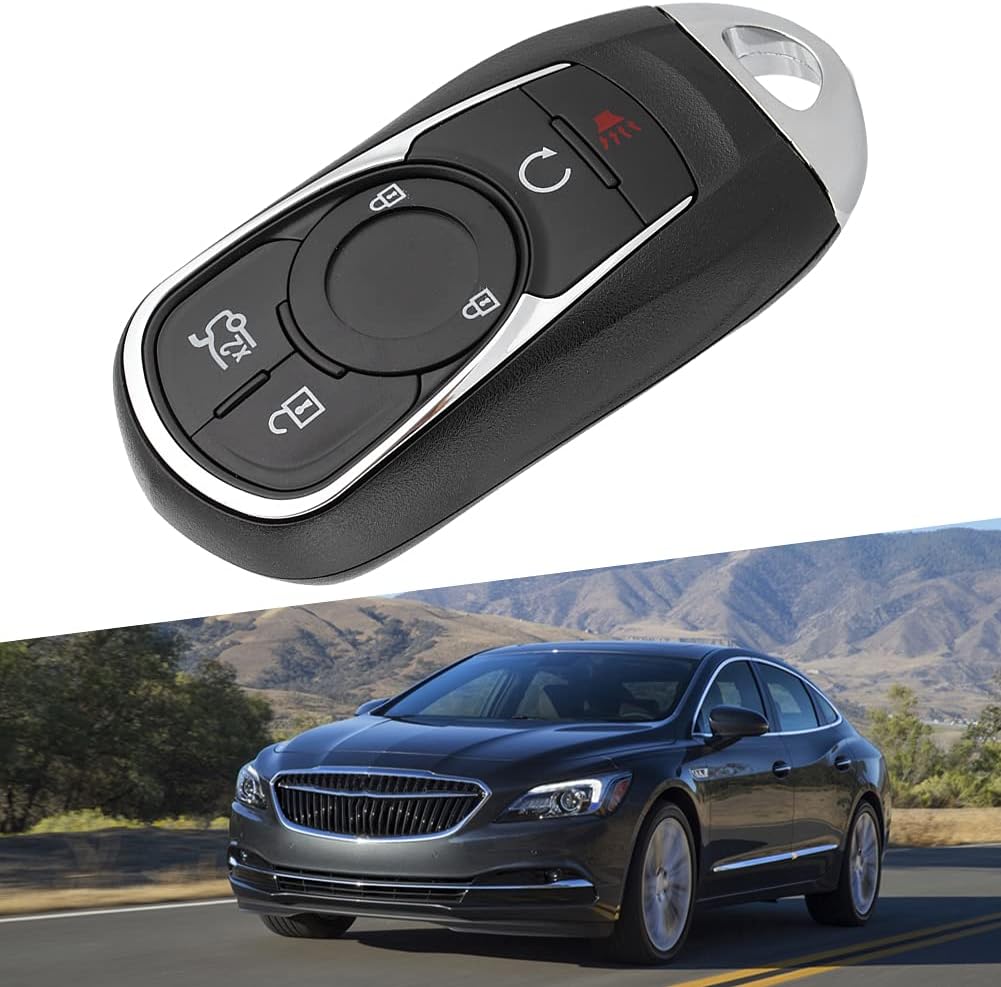 5 Button Car Smart Remote Control Key 433MHZ Fit for 2017 2018 2019, Complete Keyless Entry Fob with Security Chip and Internal Circuit Board, Durable ABS Shell