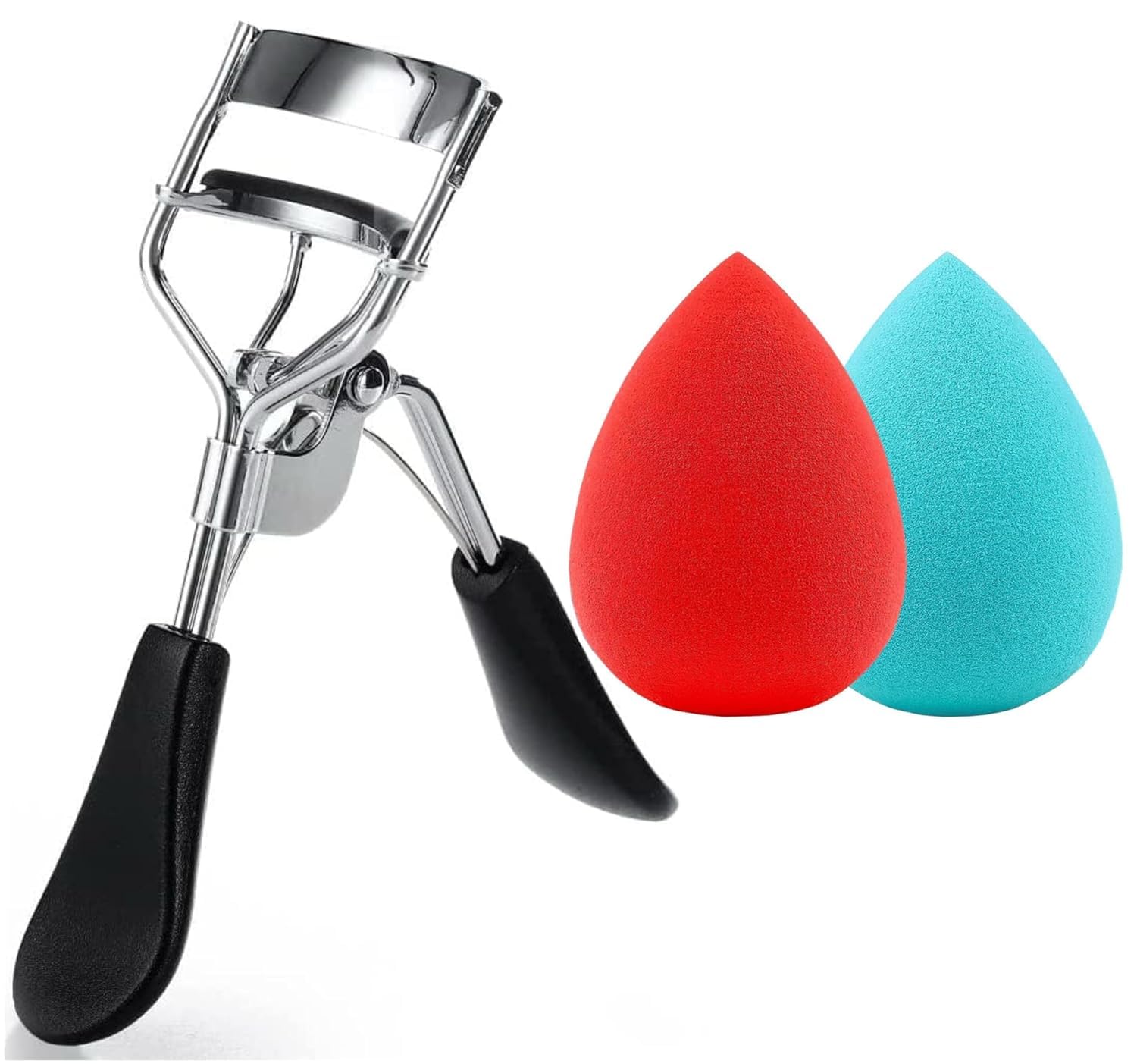 RIXTEC Premium Eye Lash Curler | Parlor Eye Makeup Accessory Easily Roll Over Small Eyelashes | Professional Handle Curl Eye Lash Curler With 02 Pcs Makeup puff Set for Face Makeup | Makeup Sponges Set is suitable with Liquid & Creams | Sponge makeup is for all Skin Types (Multicolor)-image-17