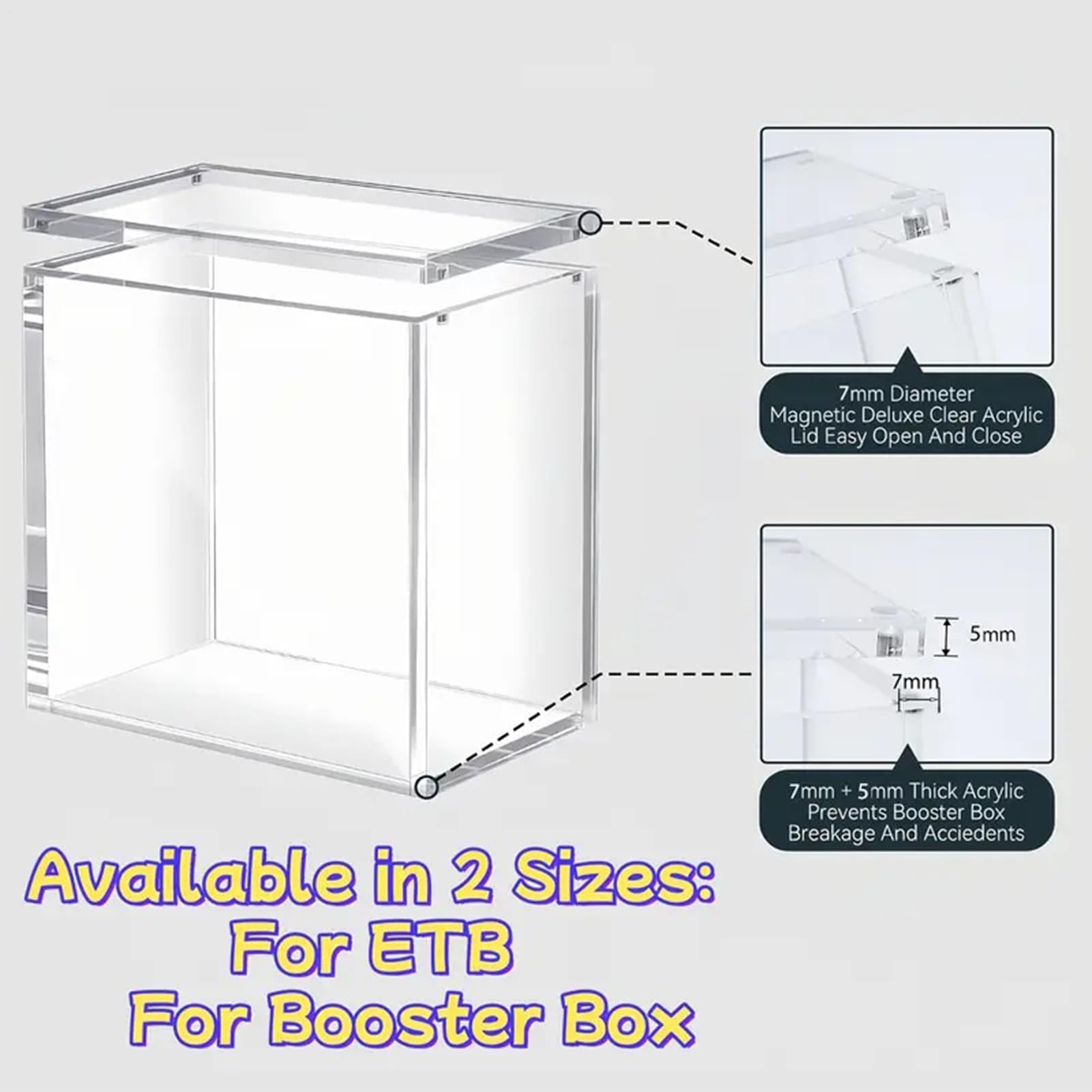 Transparente Acryl-Vitrine, dick, staubdicht, mit Magnetverschluss, perfekt für Sammelkarten, Figuren, Puppen, Zuhause, Wohnzimmer, Arbeitszimmer, Dekor
