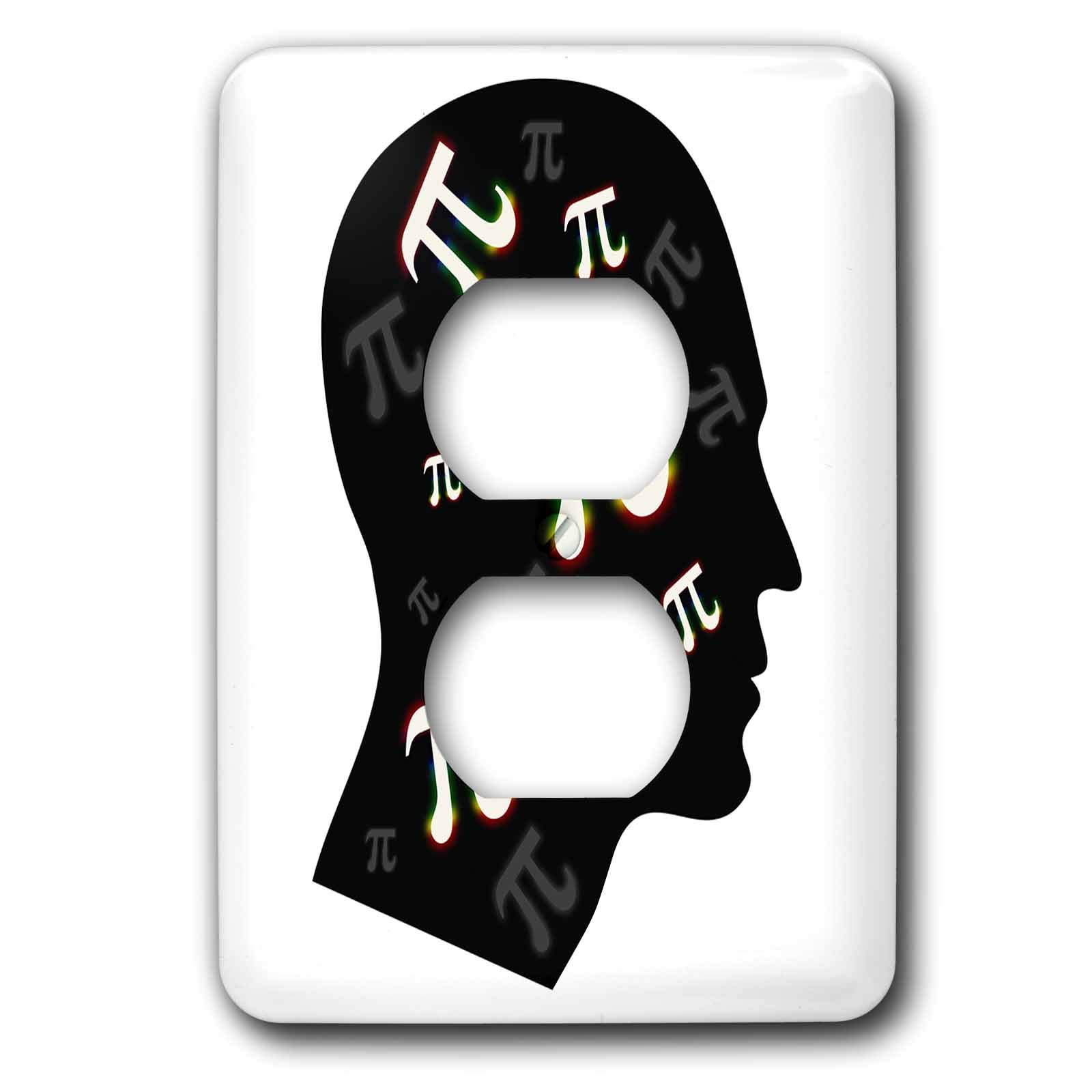 Pensez au Pi Pi Interrupteur 2 Prises Motif Humour sur Fond Blanc 3dRose LSP_24326_6