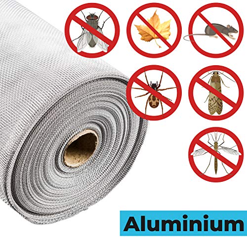Preisvergleich Produktbild Fliegengitter Aluminium Insektenschutz / Alu-Gitter Aluminiumgewebe gegen Raten,Mäuse,Fliegen STAHLIA® / ALUMINIUM / L x B: 200x120 CM