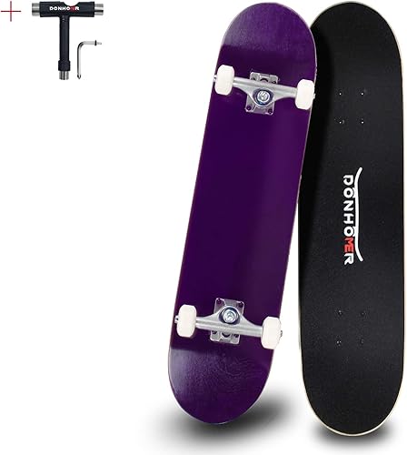 Patinetas - 31 x 7.75 Pro Skateboard para adultosniños niñasniños con T-Tool Pro 7ply Maple Deck ABEC9