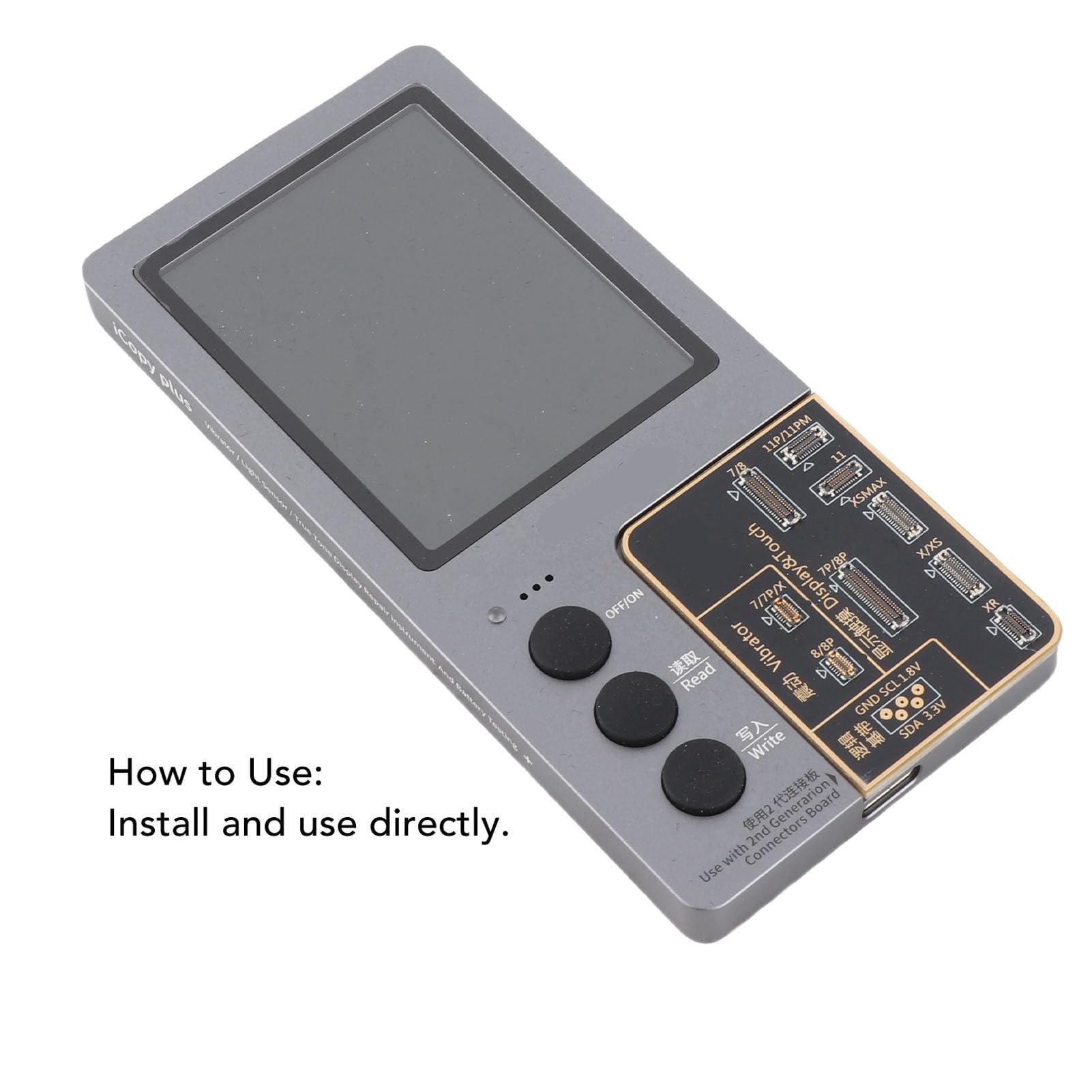Kit di Strumenti di Riparazione dello Schermo del Telefono ICopy Plus 2.2 con Dati della Batteria e funzionalità di Test delle Cuffie per Riparazioni Rapide, Set di Accessori Portatili
