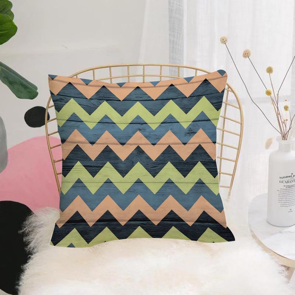 HYOSXW Cushion Cover,Throw Pillow Case Home Decorative for Living Room Bedroom Sofa Chair 16X16 Inch,Contrasting color, jagged shape, geometric patchwork,Pillowcase 40X40cm