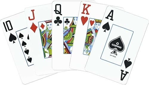 Miniatura 5 de Copag 1546 Design - Cartas de juego 100% plástico, tamaño puente rojoazul (índice jumbo, 6 juegos)