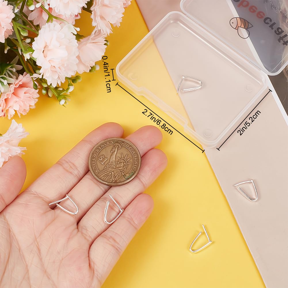 Beebeecraft 1 Scatola 6 Pezzi Ganci A Scatto Ciondoli in Argento Sterling Connettore Chiusure per Fermagli Clip A Pizzico Pendenti Ciondoli Collana Gioielli Artigianato Fai da Te
