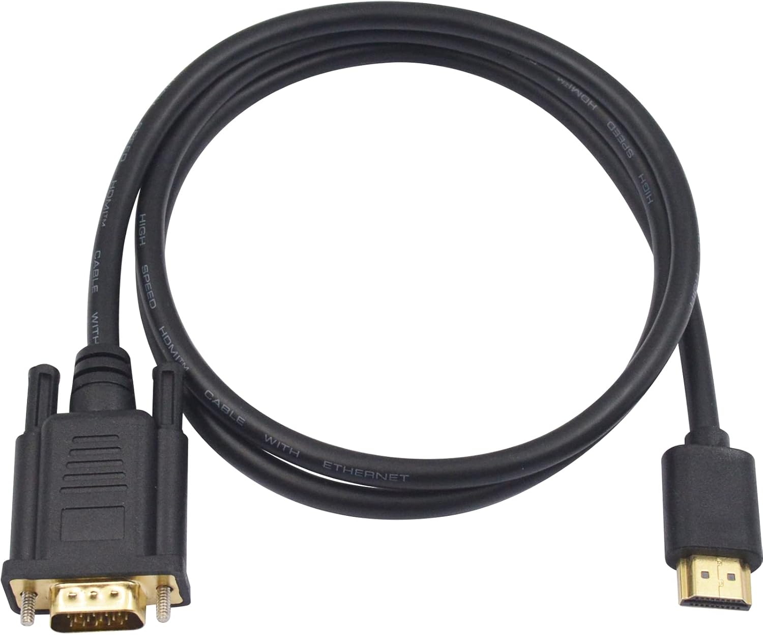 Duttek HDMI to VGA Cable, HDMI to VGA Converter Gold Plated 1080P Active HDMI Digital to VGA