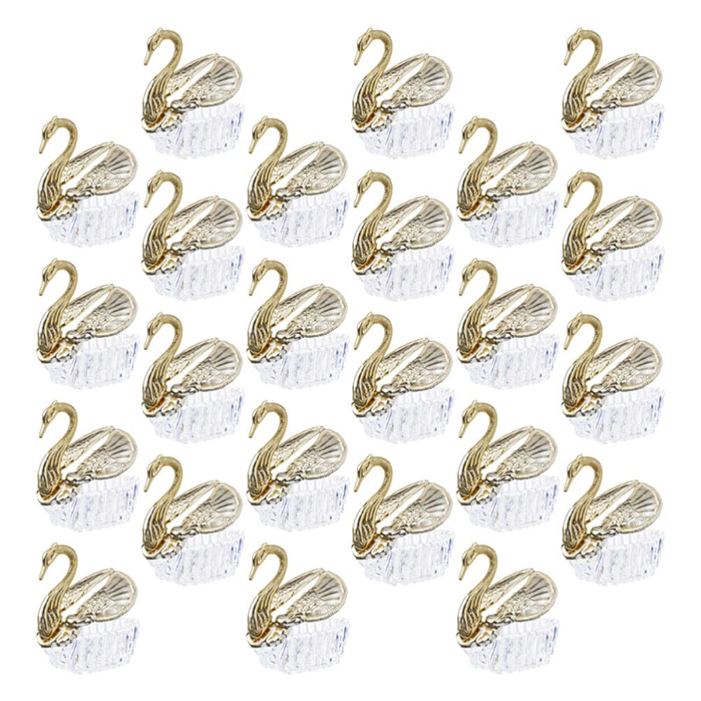 Housoutil Unique Wedding Favour Boxes 24pcs Swan Shape Candy Boxes for Wedding Party Birthday Decorations