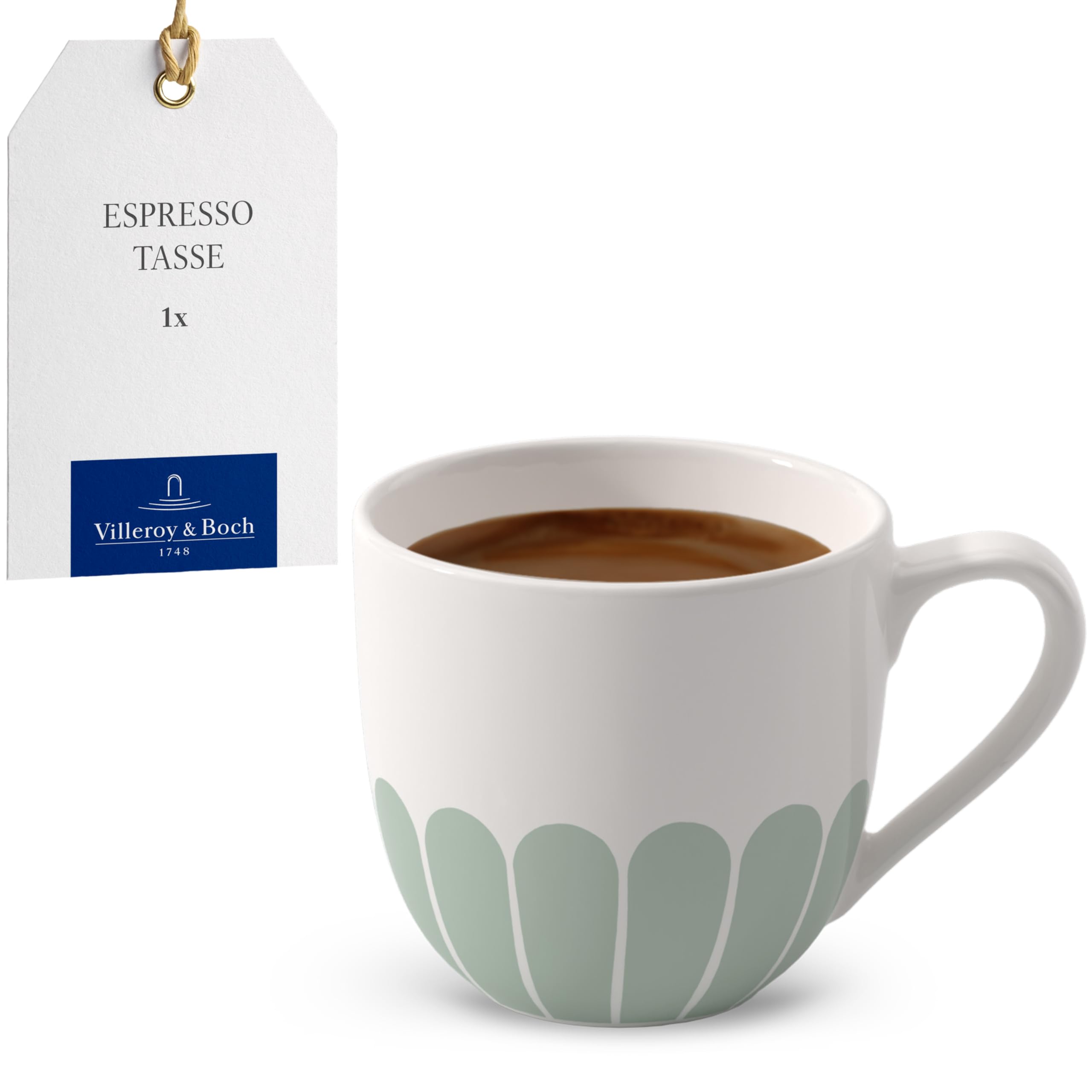 Villeroy & Boch Fleur vert Espressotasse – grün, spülmaschinenfest, mikrowellensicher