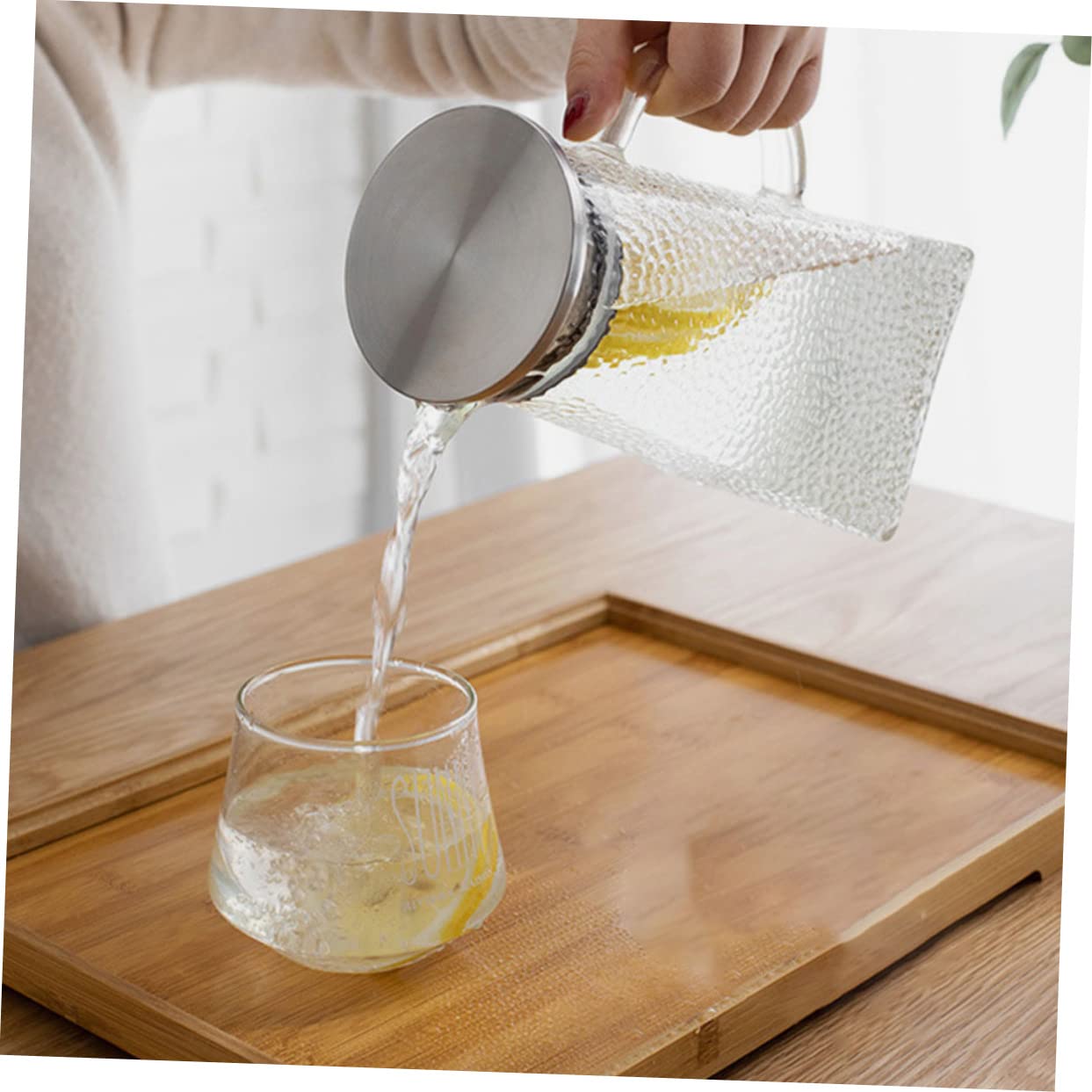 LABRIMP Botella de Agua Fría Jarra para Agua Hogar Restaurante Contenedor de Jugo