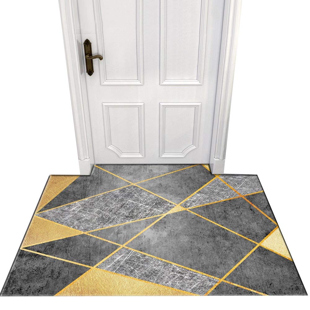ZRUYI Paillassons pour Entrée Tapis D'entrée De Cuisine Tapis De Porte Moquettes Nordique Antidérapant Entrer La Porte Coussin De Pied 4 Couleurs Personnalisable (Color : D, Size : 150x200cm)