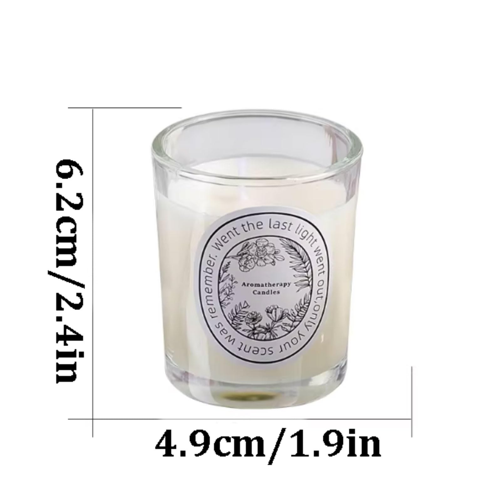 Compacto Velas en tarro de cristal, juego de velas perfumadas cilíndricas, vela de soja Natural reutilizable for vacaciones en casa, relajación y Spa, 3 uds. no es picante