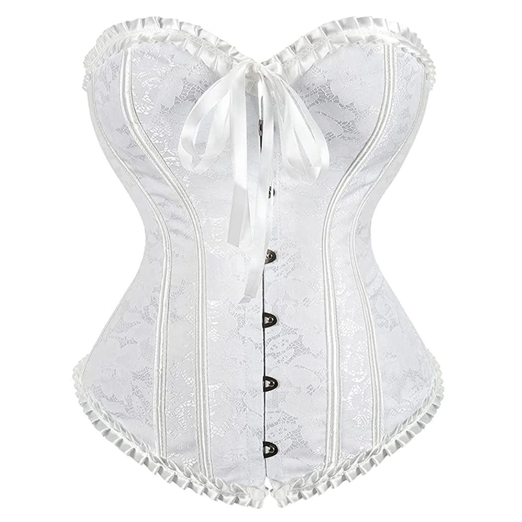 Grebrafan Brocado Corset Bustier Sexy Nupcial Corsés y Lencería Talla Grande — view 10