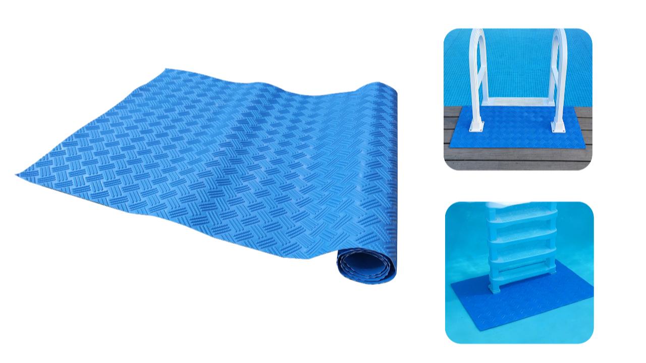 Alfombra Piscina 36 x 9 Pulgadas Antideslizante Azul miniatura 7