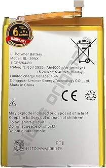 BL-39AX Battery for Infinix Hot 4 (4000mAh) Battery with 6 Month Warranty** (V170)