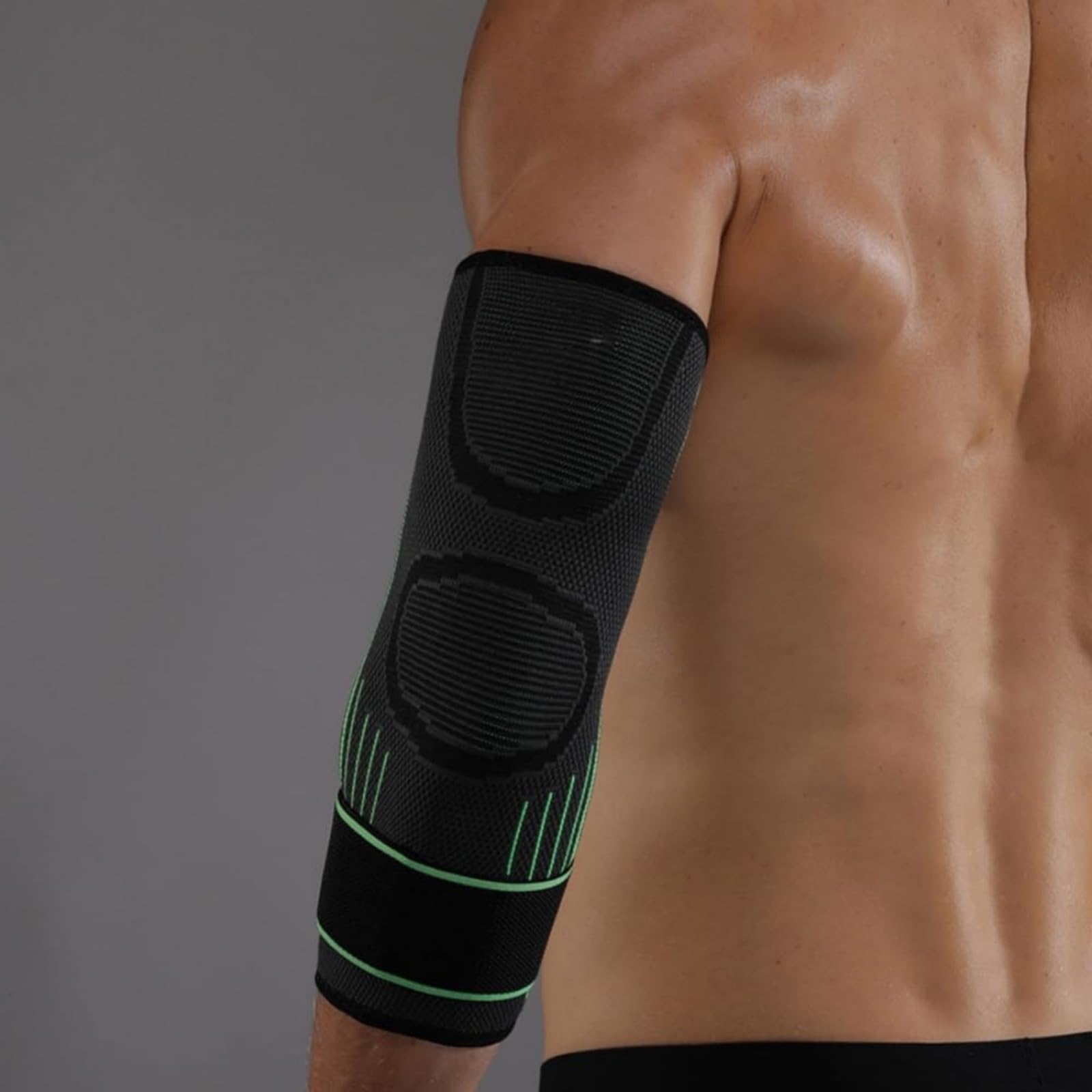 Glomaro 3D-Ellenbogenbandage zur Dekompression Kompression (2 Orange,L)