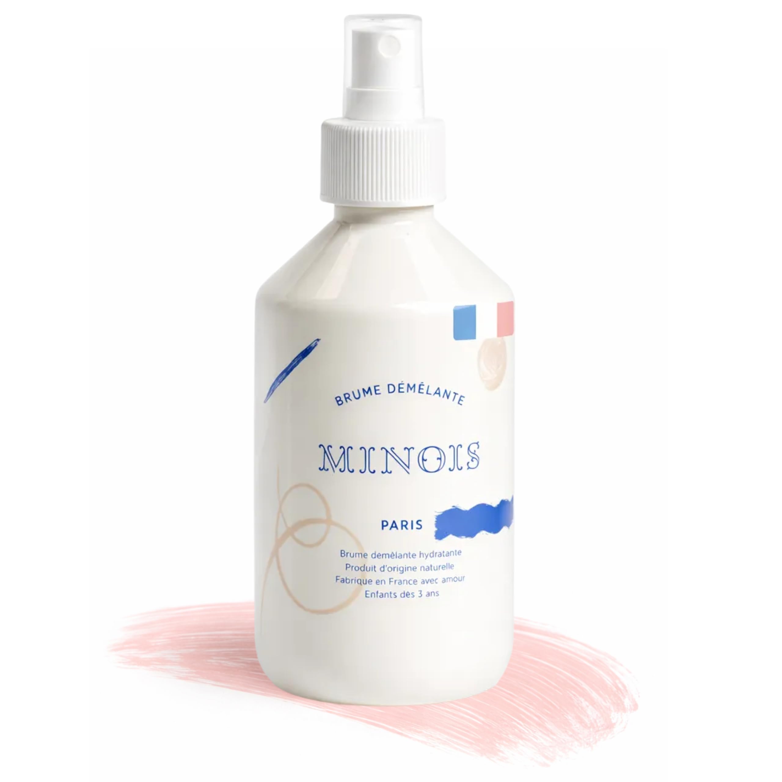 MINOIS PARIS – Entwirr-Spray Kind Alle Haartypen Ohne Ausspülen – Lang, Dick, Lockig - Befeuchtet und Stärkt - Ab 3 Jahren - 98% Inhaltsstoffe Natürlichen Ursprungs – Made in France - 300ML