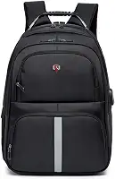 Mochila Swissport Executiva Saída USB Alça Cabo De Aço Notebook Impermeável Detalhe Refletivo