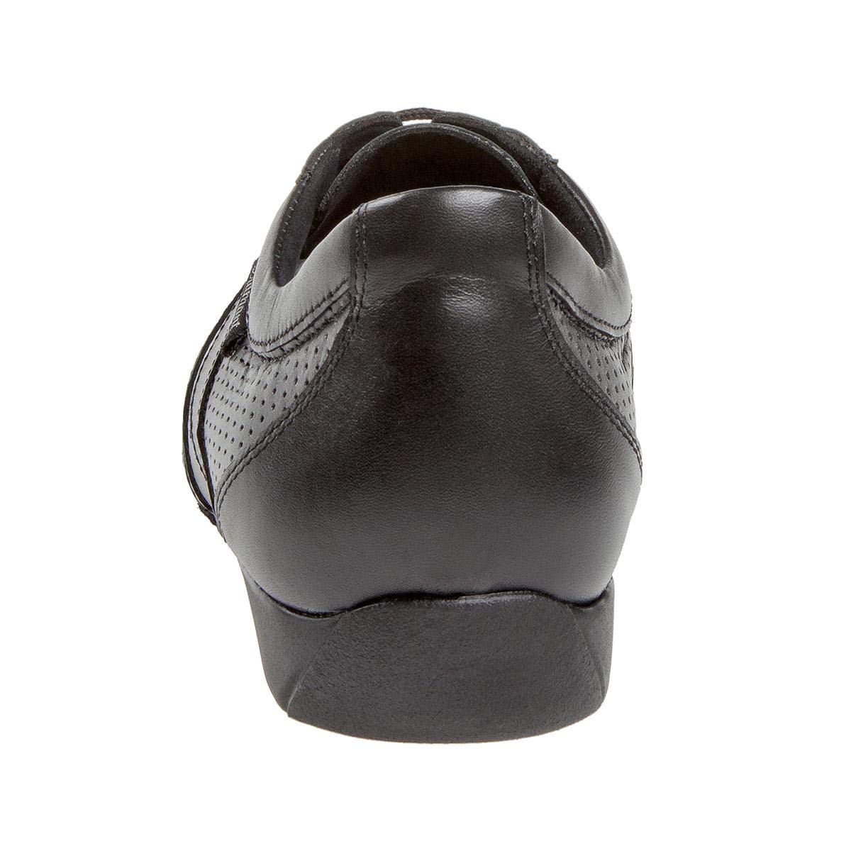 Diamant Uomini Ballroom Sneakers Pelle Nappa Nero 2,5 cm Zeppa Largo Made in Germany