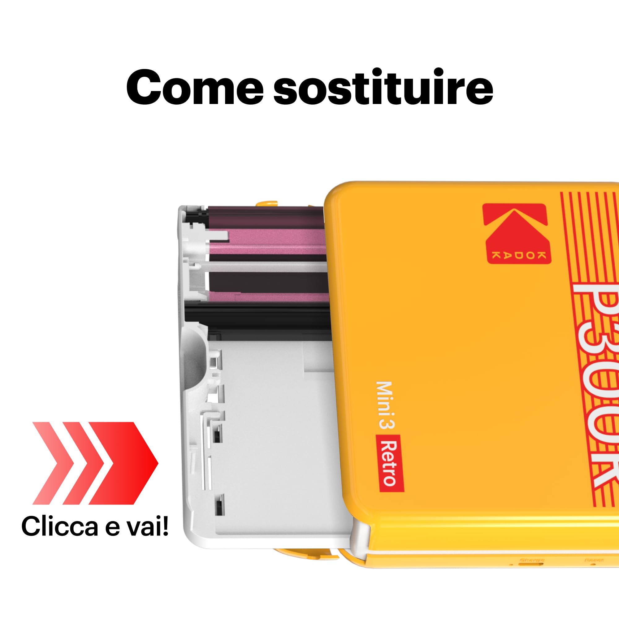 KODAK ICRG360 – fotografica per 60 foto (7,6 x 7,6 cm) – Compatibile con KODAK Mini Shot C300, C300R, MS300, P300R
