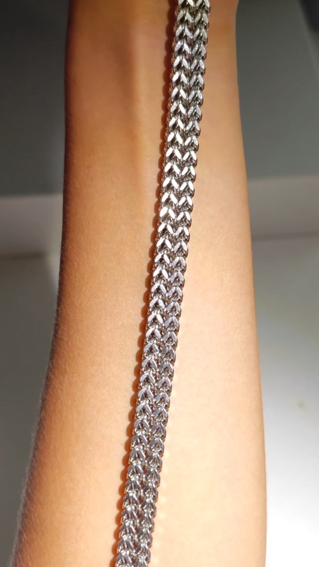 Pulsera de eslabones cubanos para hombre de acero inoxidable miniatura 7