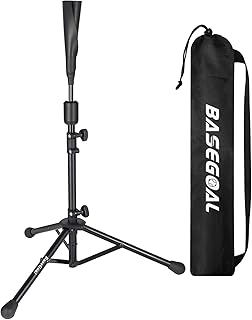 Batting Tee Baseball Tee Softball Travel Portable Tee Tripod Stand Rubber Tee for Batting Training Practice with Carrying Bag