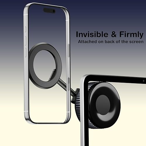 Miniatura 2 de YIUS Soporte magnético para teléfono Magsafe 78 libras de succión más fuerte y 2400 gf magnético Soporte de teléfono ajustable en 360, soporte de