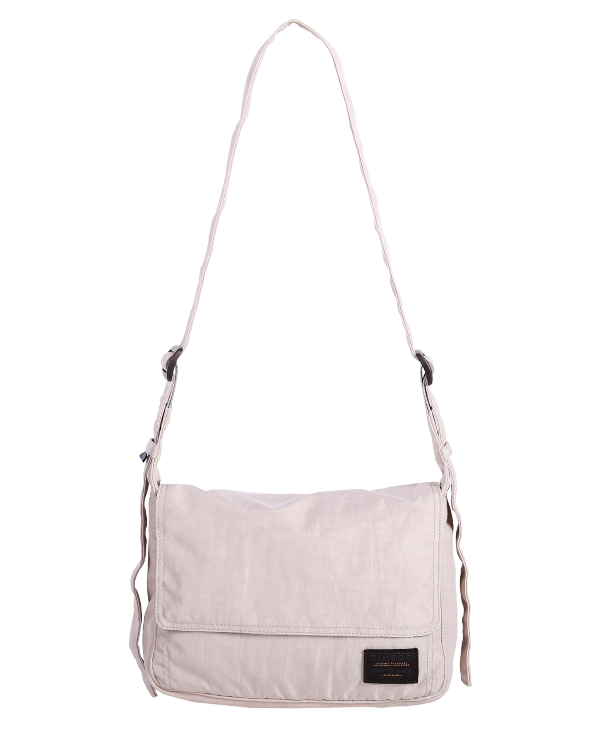 ZIMEGO Basic Crescent Crossbody Hobo Bag with Mesh Zipper Pocket