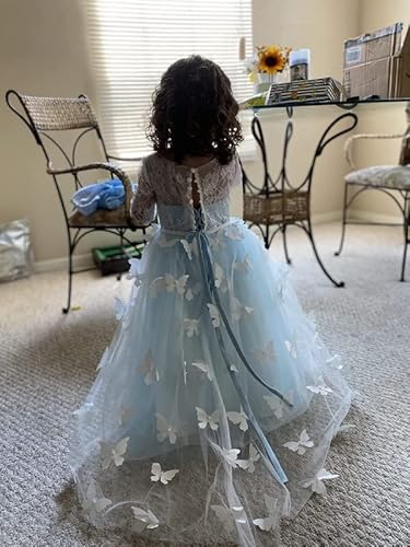 Flower Girl Dresses For Wedding Tulle Princess First Communion Dress Lace Applique Flower Girl Dress Pageant Dresses Ivory 2 #TOP3
