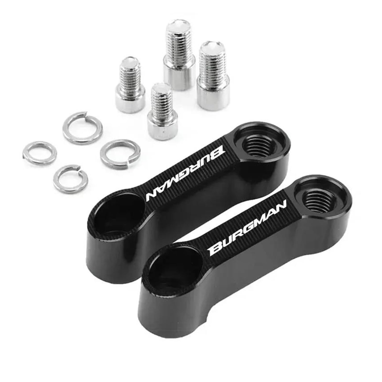 Amasony Black Extended Riser For Suzuki Burgman 650 400 125 200 250 An650 An400 An125 An200(Black)