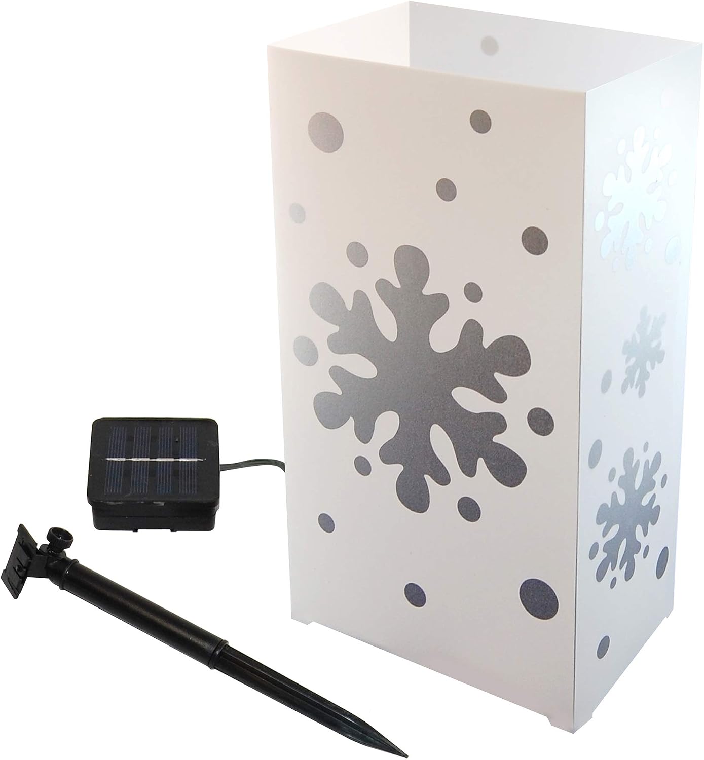 LumaBase Solar Powered Luminaria Kit, Snowflake - Set of 6