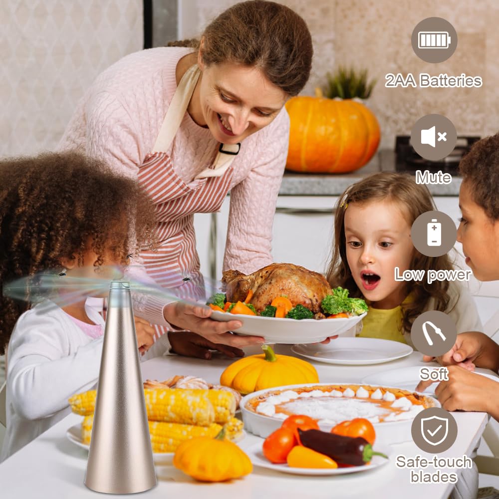 Ventilateur Anti-Mouche, 2 Pièces Chasse Mouche De Table Repulsifs Anti Moustiques Repulsif A Pales Pour Interieurs Exterieurs Jardin Camping Barbecue 88783896