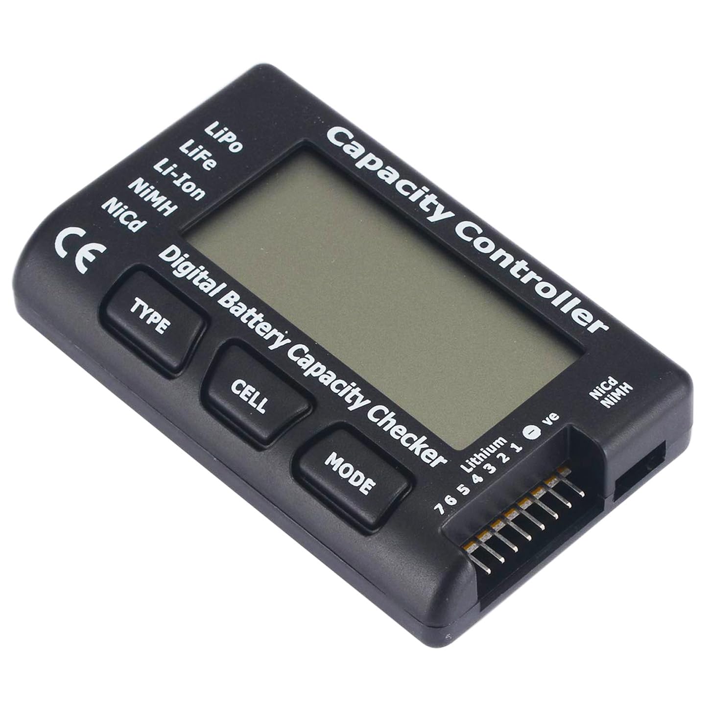 GTIWUNG Testeur de Capacité de Batterie Numérique, Capacité de la Batterie de Tension Vérificateur Contrôleur Testeur avec Ecran LCD, pour LiPo Life Li-ION Nicd NiMH
