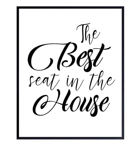 Miniatura 1 de The Best Seat in the House Bathroom Sign - Funny Bathroom Art Print Typography - Humorous Home Decor for Bath - Gifts for Bathroom