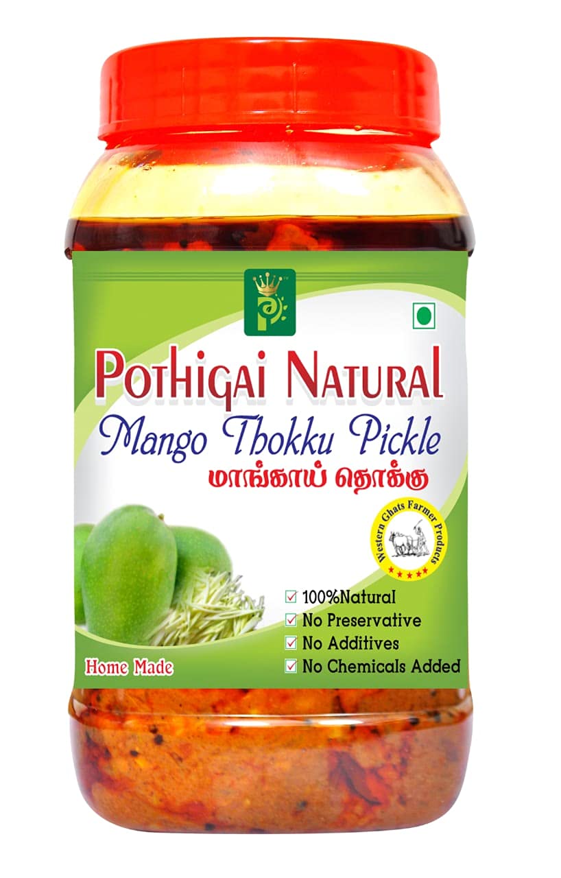 Pothigai Natural Mango Thokku Pickle 500g Pure Home Made Pickle / No Additives / No Preservatives/ 100% Natural Made (Pack of 1) (B09FH2PYXN) Amazon Price History, Amazon Price Tracker