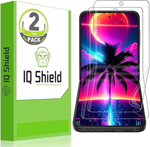 IQShield Protector de pantalla compatible con Samsung Galaxy Z Flip 3 (paquete de 2) Película de TPU transparente ultra fina antiarañazos