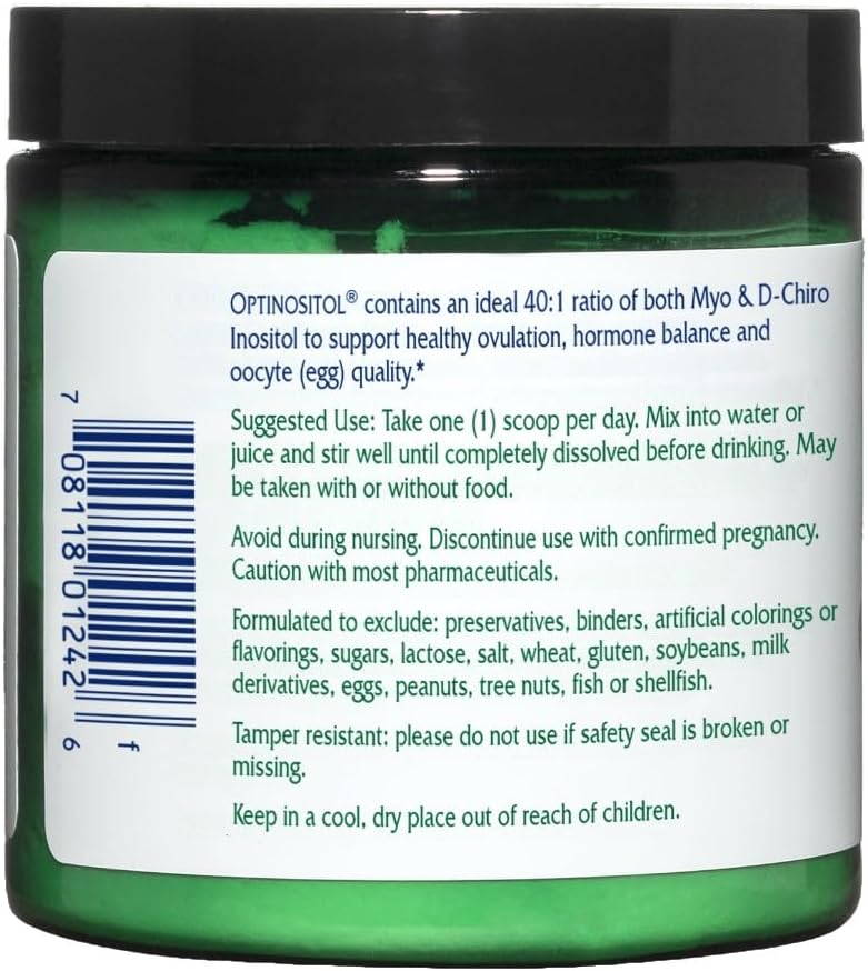 Vitanica Optinositol - Ovulation Support with Myo-Inositol & D-Chiro Inositol - Women's Health Supplement with 4000 mg Myo-Inositol Powder & 100 mg D Chiro Inositol - Pro Logo - 4.4 Oz