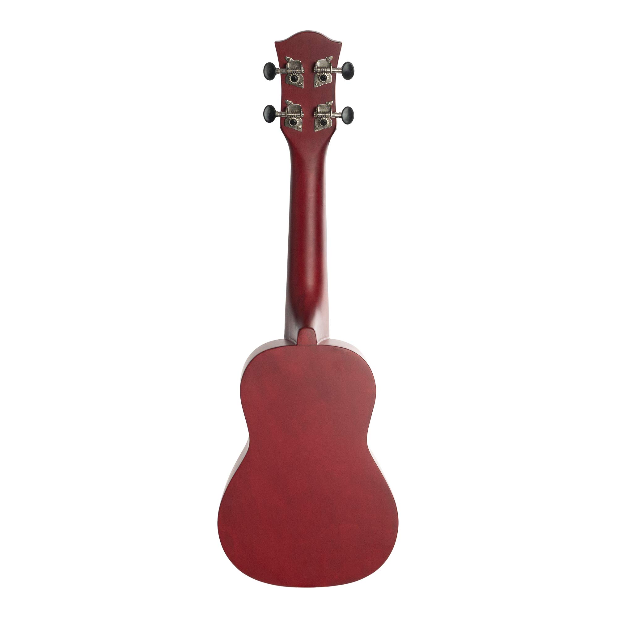 CASCHA Sopran Ukulele Set Niederländisch - für Kinder & Erwachsene I Starter Kit mit 3 Plektren Tasche holländisches Lehrbuch mit DVD Stimmgerät I Aquila Saiten Nylon I Kleine Hawaii Gitarre Rot