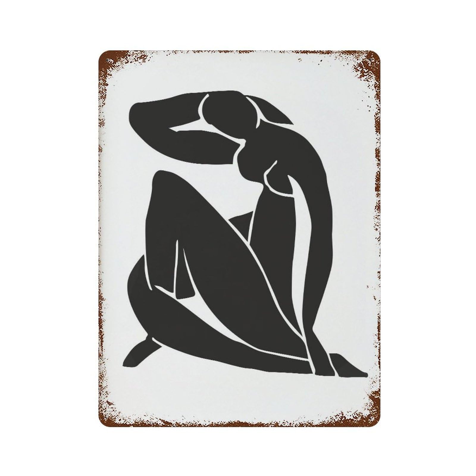 xiaoxiaoshen Henri Matisse Black Nude Tate Modern Exhibition Wall Decor Art Metal Tin Poster Modern Home Decor Art Home Bar Shop Decorations Vintage Sign 40x30cm