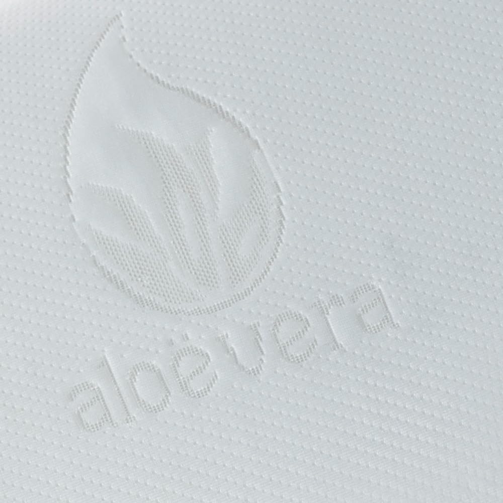 Don DESCANSO - Oreillers en Mousse Mémoire Aloe Vera Agatha avec Double Housse, 105cm, Respirant, Anti-acarien, Thermo-Ajustable, Fermeté Moyenne, Ergonomique, Adaptabilité Parfaite, Tissu Stretch