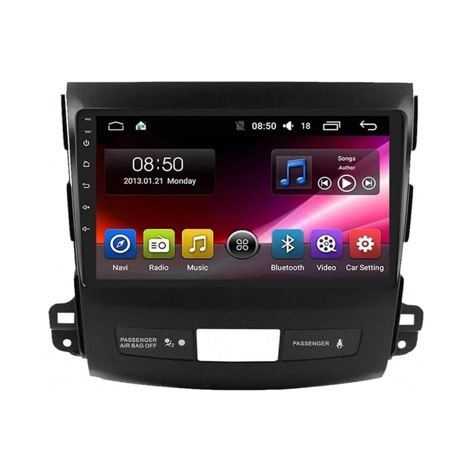 Radio samochodowe do Mitsubishi Outlander 2005-2012 | Ekran dotykowy z systemem Android 15 z bezprzewodowym systemem Android Auto GPS WiFi Navi SWC FM (8-rdzeniowy 4 + 64 G)
