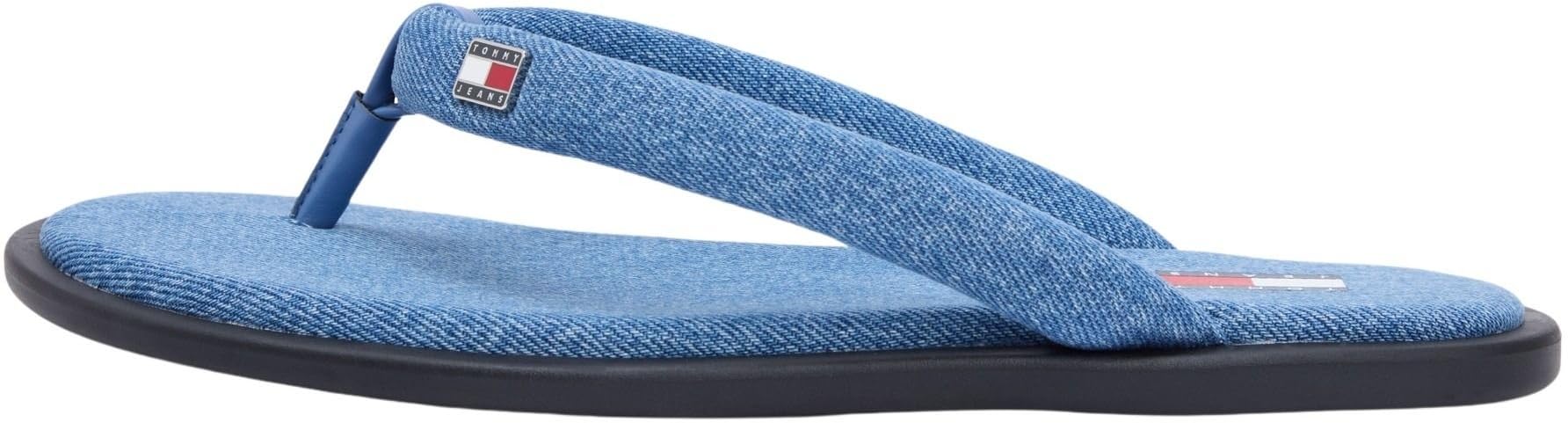 Tommy Jeans Padded Denim Casual Sandal, Blue, Size 40, Women